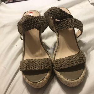 Baker Taupe Espadrilles never Worn
